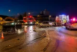 Acıpayam'da Aligöz Kavşağı'nda iki otomobil çarpıştı: 5 kişi yaralandı