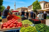 Babaeski Perşembe Pazarı Yazın Bereketiyle Doldu, Fiyatlar Yer Yer Yükseldi