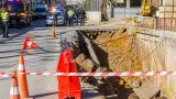 Silivri'de inşaat temelinde toprak kayması: Sokak trafiğe kapatıldı