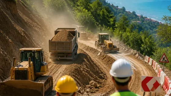 Araklı’da Turup Turizm Merkezi için yol çalışmaları başladı