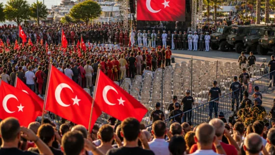 Bodrum'da 15 Temmuz anma yürüyüşü ve töreni Barış Meydanı'nda son buldu