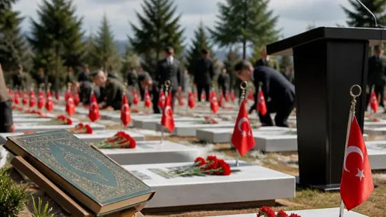 Bolu'da 15 Temmuz'un 10. yılı anıldı: Şehit mezarları başında dualar edildi