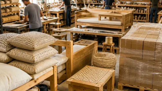 Bolvadin'den Almanya'ya: 22 Yıllık Aile Atölyesinin Hasır Ürünleri İhracatı
