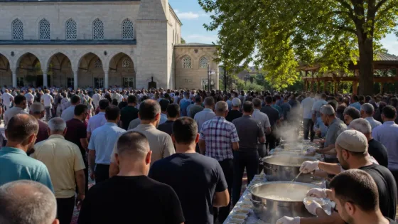 Hendek'te AK Parti Teşkilatı Cuma Çıkışı Aşure Dağıttı