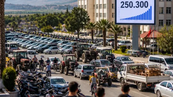 Osmaniye'de trafiğe kayıtlı araç sayısı 250 bini aştı: otomobiller en büyük payda