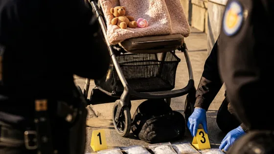 Samsun'da bebek arabasında 1 kilo 210 gram metamfetamin ele geçirildi, çift tutuklandı