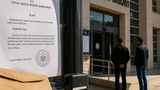 Tavas'ta mahkeme ilanı: Velayet davasına ilişkin tebligat yapılamadı