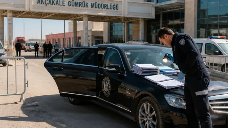 Akçakale'de makam aracında gizlenen Suriye uyruklu kişi sınırda yakalandı