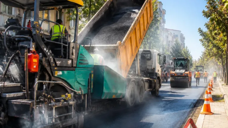 Alaşehir Fatih Caddesi 3 bin tonluk sıcak asfalt çalışmasıyla yenileniyor