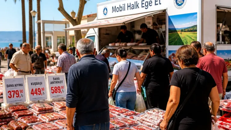 Aydın Davutlar’da Mobil Halk Ege Et uygulaması yoğun ilgi gördü