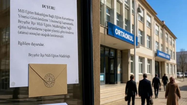 Beyşehir'de Okul Müdürleri Rotasyonla Yer Değiştirdi: 7 Okulda Atama Yapıldı