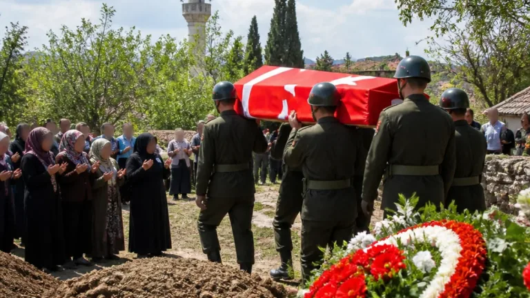 Biga'da Kıbrıs gazisi Mehmet Işık askeri törenle son yolculuğuna uğurlandı