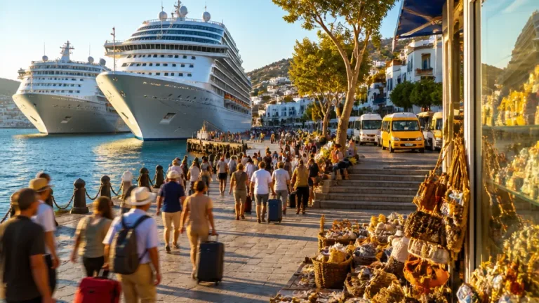 Bodrum Limanı'na aynı gün iki büyük gemi: 3 bin 319 ziyaretçi sahil ekonomisini canlandırdı