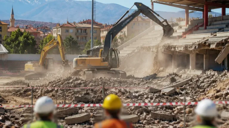 Burdur'da Gazi Atatürk Stadı'nın Yıkımına Başlandı: Yeni Stat 400 Günde Tamamlanacak
