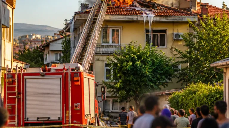 Bursa Osmangazi'de çatı yangını: 3 katlı bina hasar gördü