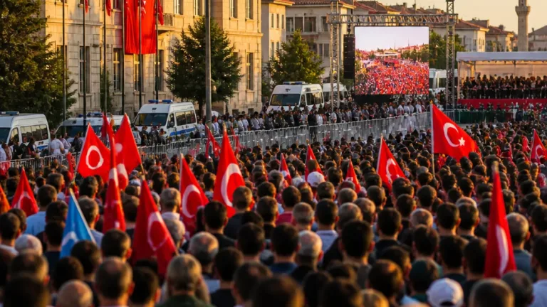 Cacabey Meydanı'nda binler 15 Temmuz anmasına yürüdü, demokrasi nöbeti tutuldu