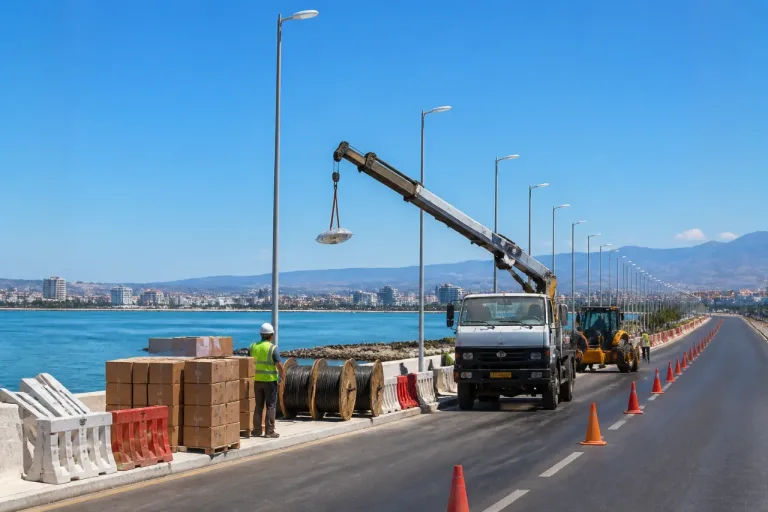 Sinop Türkeli Çevre Yolu 112 direk ve 168 armatürle aydınlatılıyor