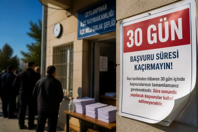 Ceylanpınar’da tapu hakkı kazananlara uyarı: Başvuru süresi <strong>30</strong> gün