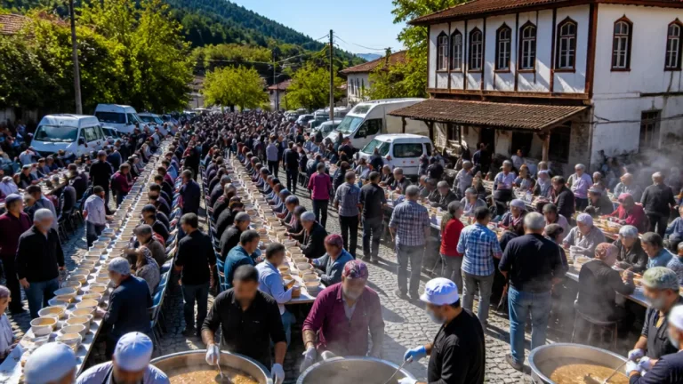 Cide Çukurçal'da Aşure Bayramı: Binlerce Kişi Birlikte Sofrada Buluştu