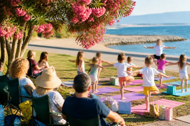 Çiftlikköy sahilinde minikler için ücretsiz çocuk yogası etkinliği