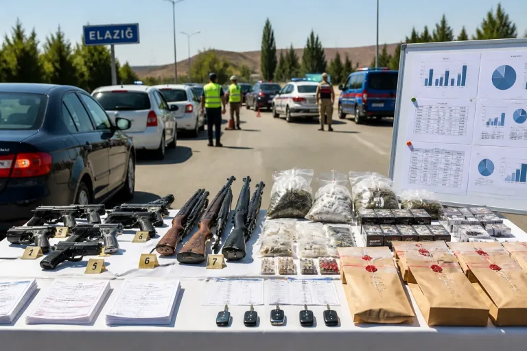 Elazığ'da Haziran ayı asayiş raporu: Denetimler, ele geçirilen malzemeler ve trafik verileri
