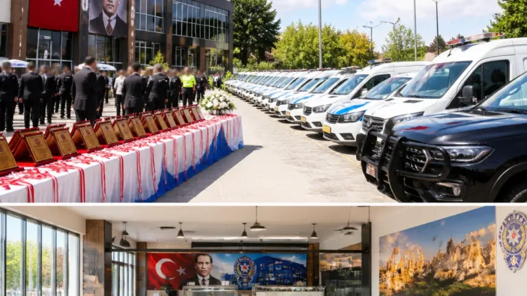Emniyet personeline yeni sosyal tesis ve 13 hizmet aracı resmen teslim edildi