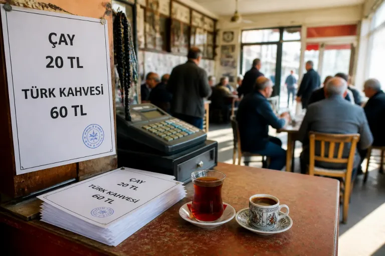 Erzincan'da çay ve kahvehanelerde yeni ücret tarifesi yürürlüğe girdi