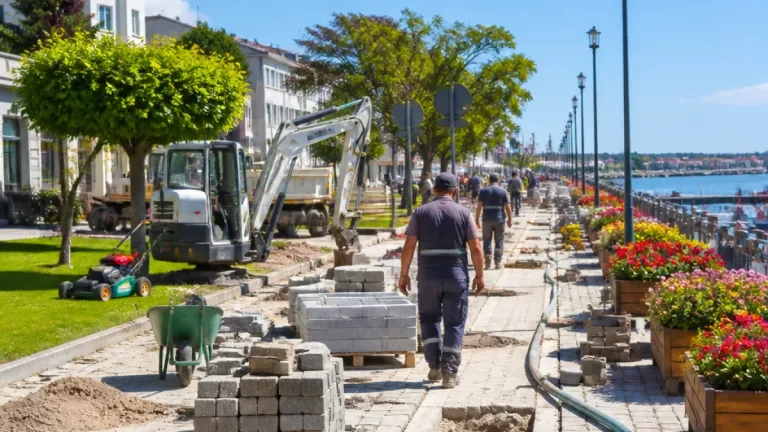 Gelibolu’da altyapı ve çevre düzenlemesi çalışmaları hız kesmeden sürüyor
