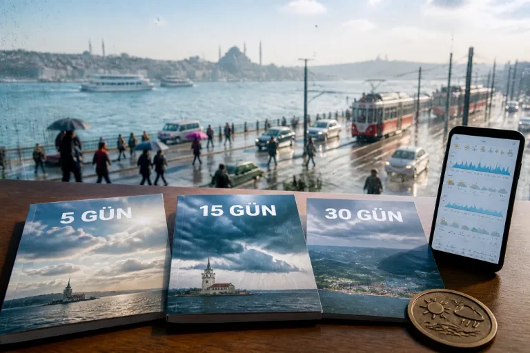 Meteoroloji, İstanbul için 5/15/30 günlük tahmin raporlarını yayımladı; yarın yağış sorgulanıyor