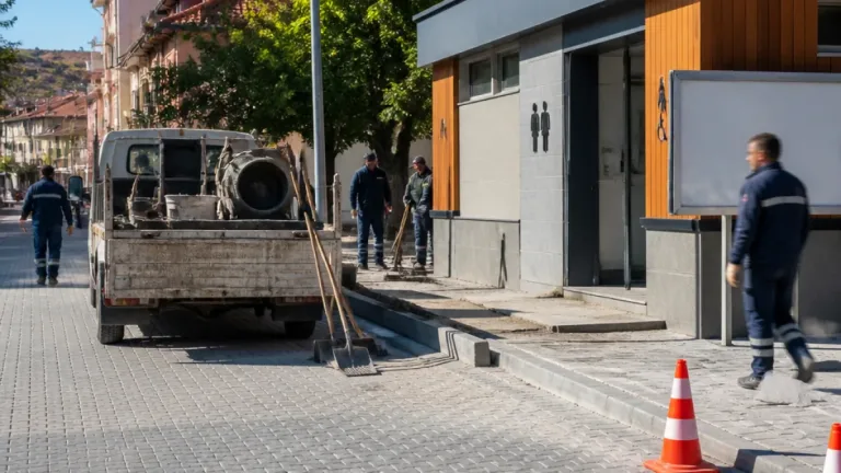 İskilip’te sokak ve ortak alanlarda kapsamlı üstyapı çalışmaları sürüyor