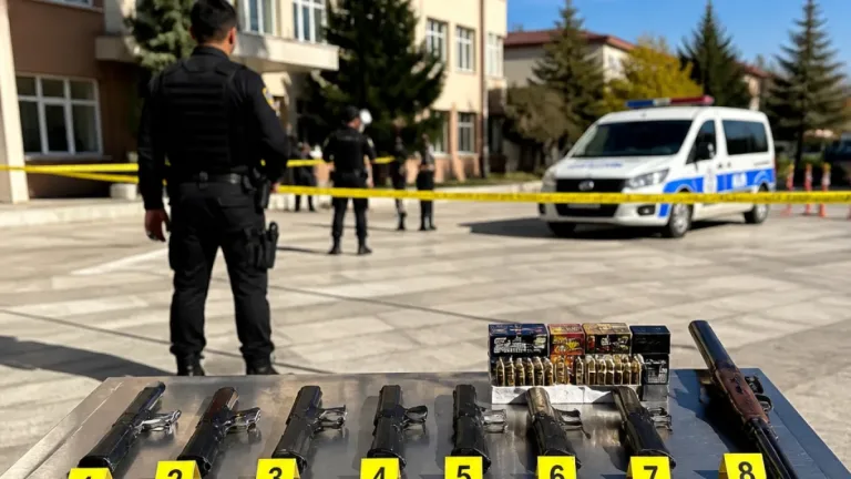 KOM ekipleri 7 kişiyi yakaladı; çok sayıda ruhsatsız silah ele geçirildi