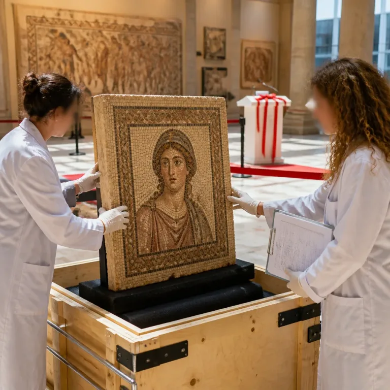 Zeugma'nın ünlü mozaiğine ait bir panel daha Türkiye'ye getirildi