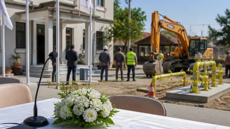 Malkara'da Sağlamtaş'a doğalgaz regülatörü için yer teslimi yapıldı