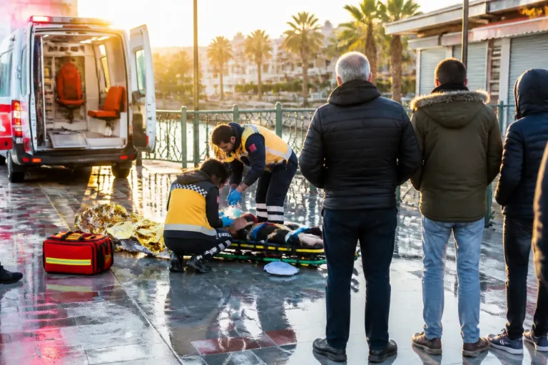 Manavgat'ta yaya köprüsünde can kurtaran müdahale: sağlık personeli hayati rol oynadı