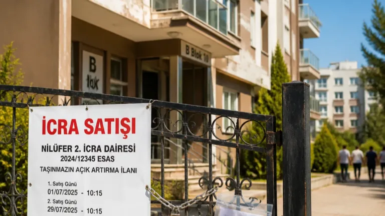Nilüfer Odunluk’ta icra kapsamında 1/1 hisseli dubleks mesken satışa çıkarıldı