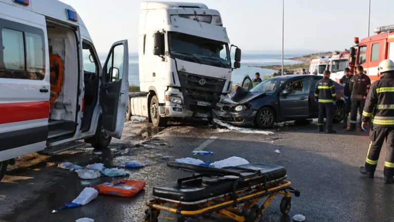 Nusaybin'de hasta nakli sırasında zincirleme kaza: 3 kişi yaralandı