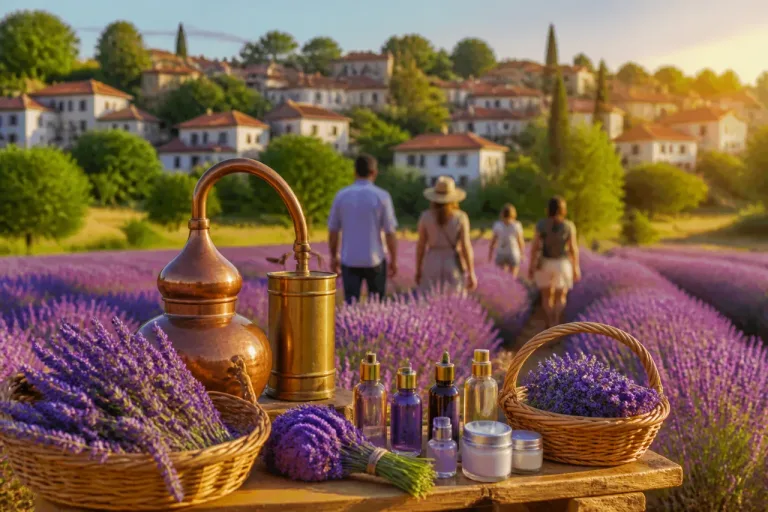 Safranbolu'da lavanta bahçesi ziyaretçi akınına uğruyor