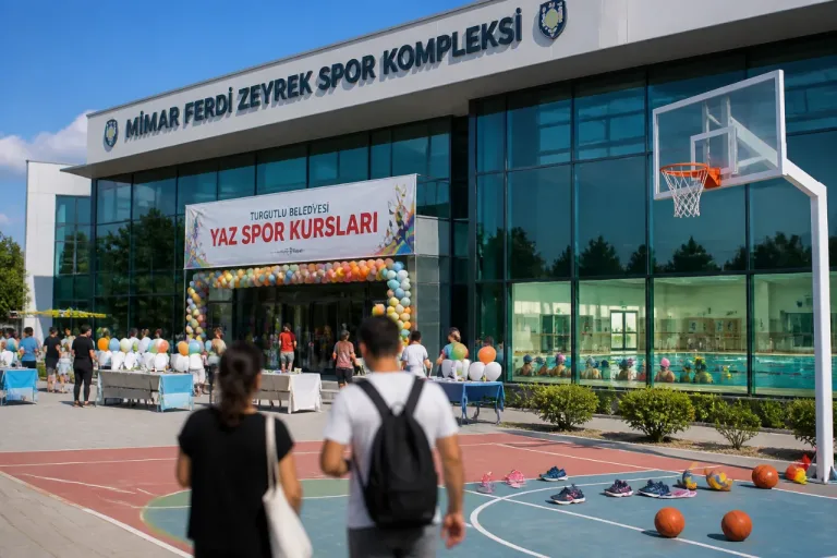 Turgutlu’da Yaz Spor Kursları başladı: Çocuklara yüzme ve basketbol imkanı